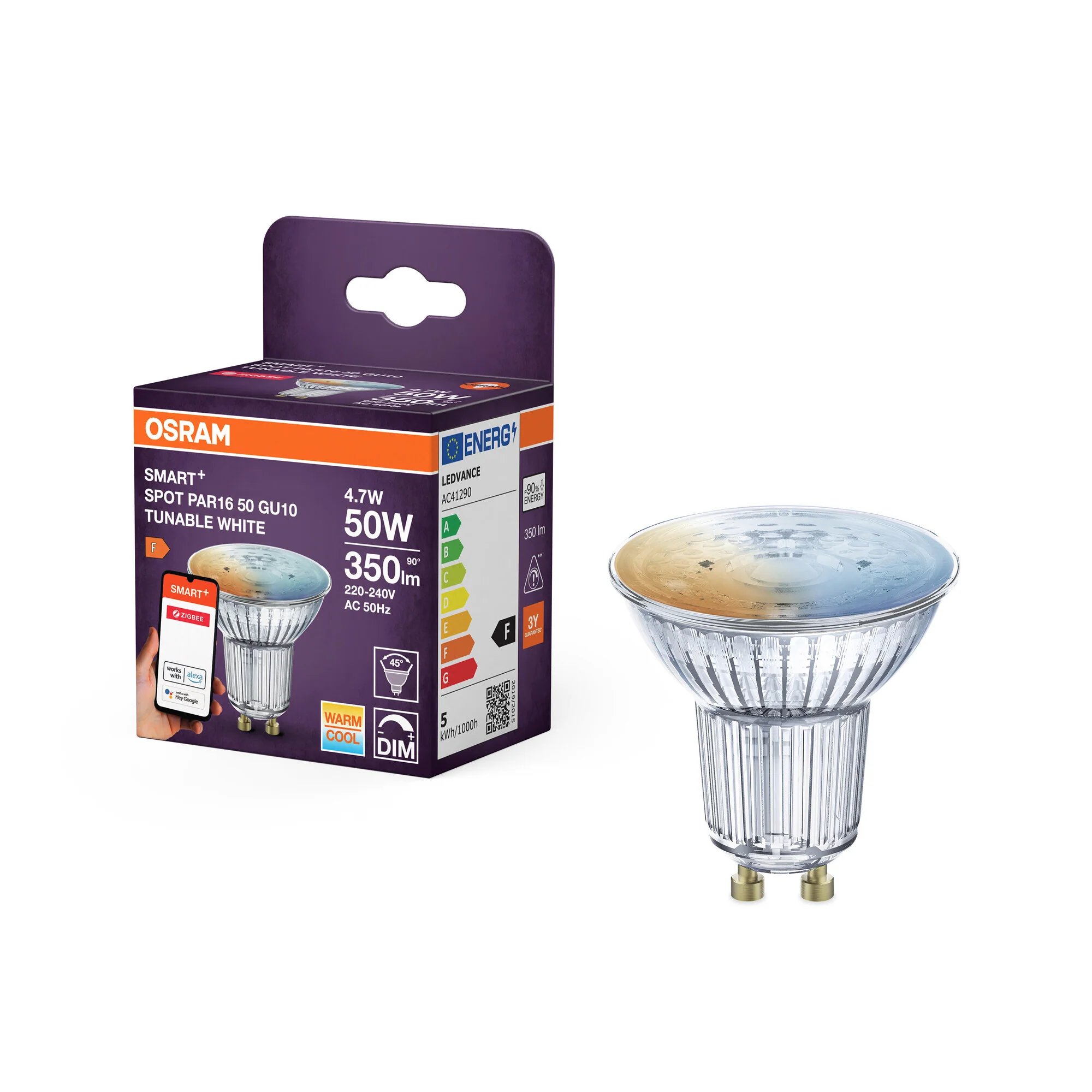 OSRAM SMART LED PAR16 reflektor GU10 4,7W ZigBee Tunable White - Image 3